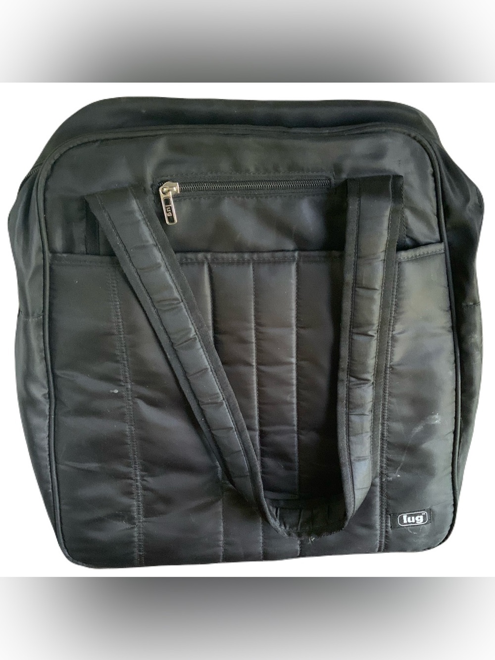 Lug Black Quilted Laptop Tote